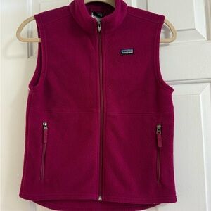 Patagonia Kids' Full‑Zip Fleece Vest - Magenta Pink